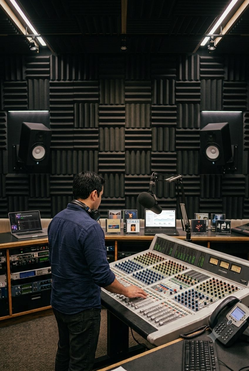 Consola, vinilo y ondas de radio